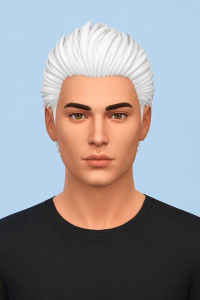 Vergil Hair (Hair Commissions) custom content (CC) for Sims 4 by jo_se_oh