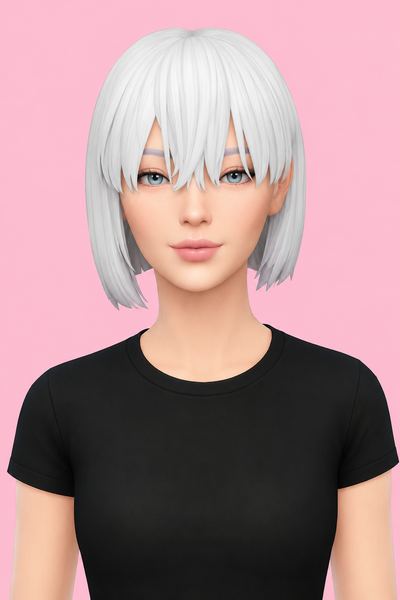 Enju Hair - Short Version (Hair Commissions) custom content (CC) for Sims 4 by jo_se_oh