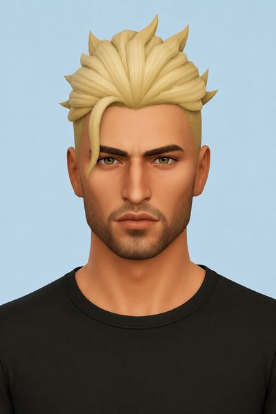 Hunter Hair (Hair Commissions) custom content (CC) for Sims 4 by jo_se_oh