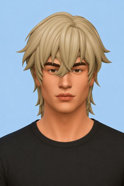 Aventurine Hair - Alternate Version (Hair Commissions) custom content (CC) for Sims 4 by jo_se_oh