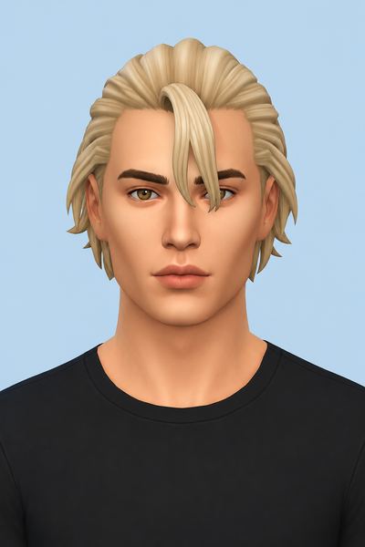 Stanley Hair (Hair Commissions) custom content (CC) for Sims 4 by jo_se_oh