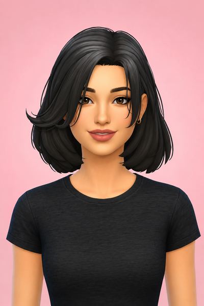Zhafira Hair custom content (CC) for Sims 4 by jo_se_oh