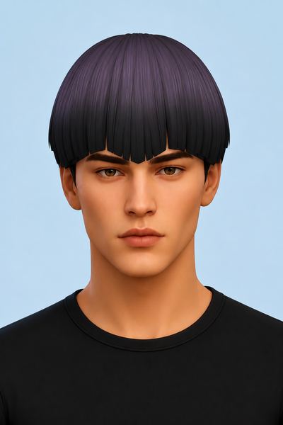 Soshiro Hair & Overlay (Hair Commissions) custom content (CC) for Sims 4 by jo_se_oh