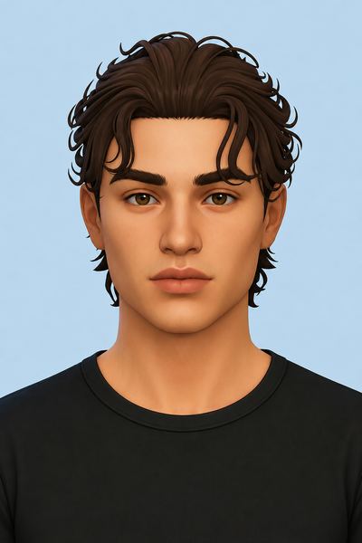 Vince Hair custom content (CC) for Sims 4 by jo_se_oh