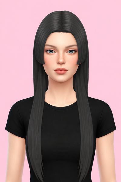 Mariko Hair (Hair Commissions) custom content (CC) for Sims 4 by jo_se_oh