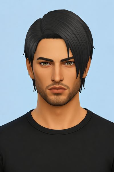 Yuta Hair (Hair Commissions) custom content (CC) for Sims 4 by jo_se_oh