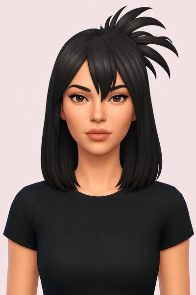 Nana Shimura Hair (Hair Commissions) custom content (CC) for Sims 4 by jo_se_oh