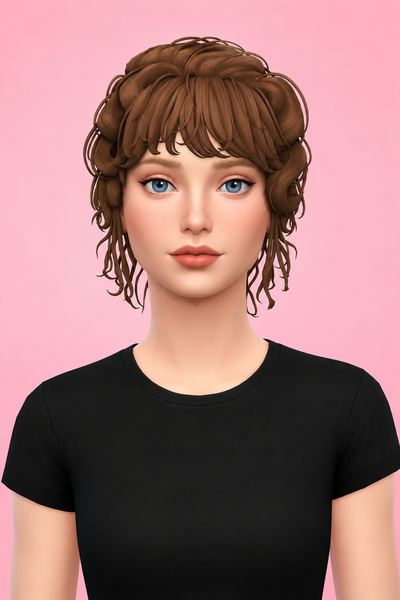 Sonia Hair (Hair Commissions) custom content (CC) for Sims 4 by jo_se_oh