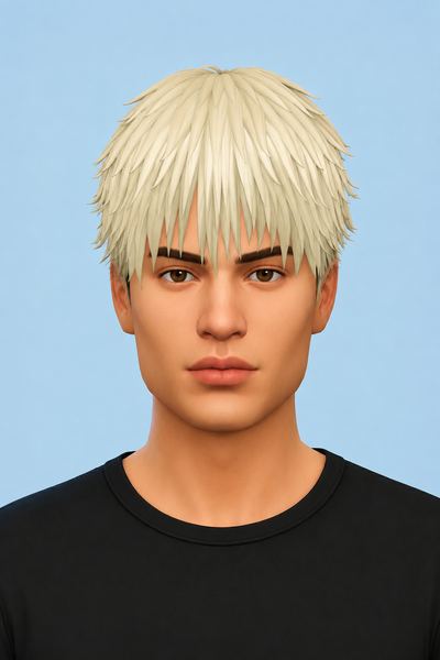 Nanami Hair - Messy Version (Hair Commission) custom content (CC) for Sims 4 by jo_se_oh