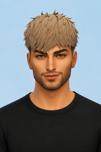 Julian  Hair (Hair Commissions) custom content (CC) for Sims 4 by jo_se_oh