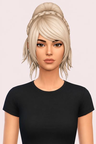 Lunafreya Hair (Hair Commissions) custom content (CC) for Sims 4 by jo_se_oh