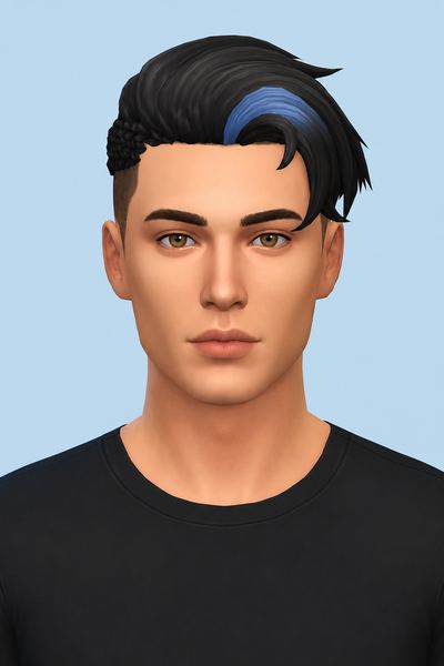 Bruno Hair (Revamped) - Hair Commissions custom content (CC) for Sims 4 by jo_se_oh