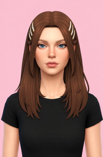 Natalie Hair & Accessory custom content (CC) for Sims 4 by jo_se_oh