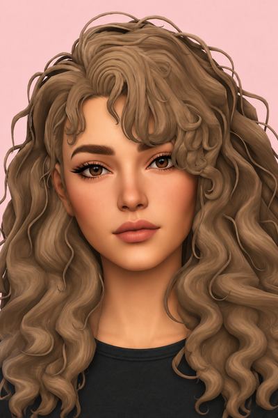 Artemis Hair & Overlay custom content (CC) for Sims 4 by jo_se_oh