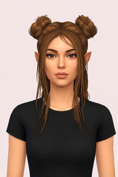 Alma Hair (Hair Commissions) custom content (CC) for Sims 4 by jo_se_oh