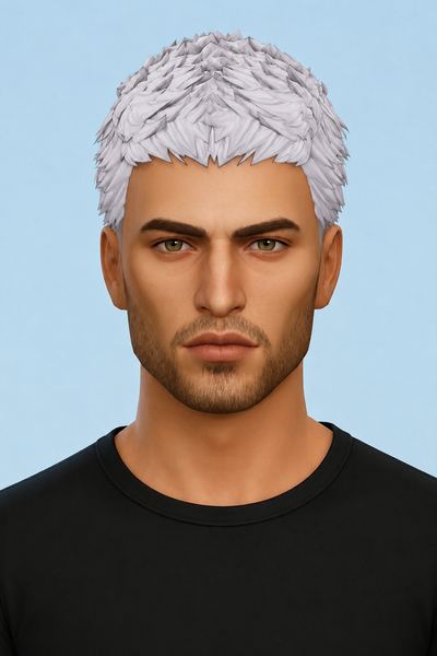 Nero Hair - Short Version (Hair Commissions) custom content (CC) for Sims 4 by jo_se_oh