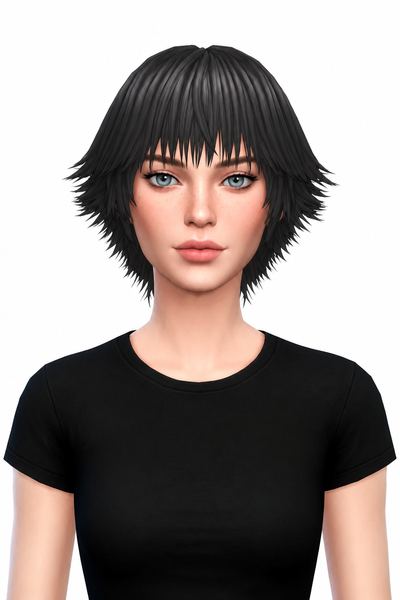 Lady Hair (Hair Commissions) custom content (CC) for Sims 4 by jo_se_oh