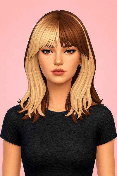 Allegra Hair (Hair Commissions) custom content (CC) for Sims 4 by jo_se_oh