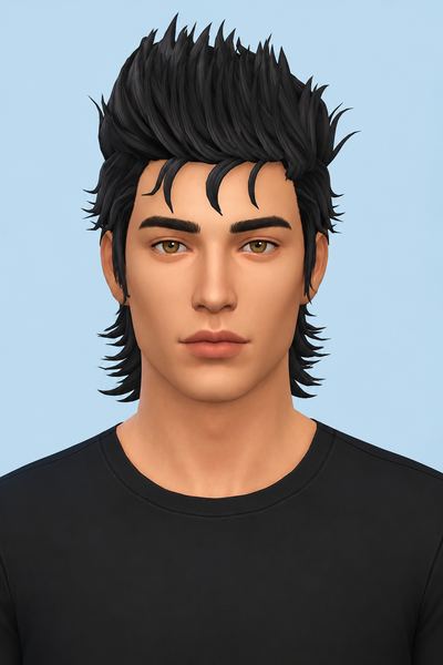 Kaze Hair (Hair Commissions) custom content (CC) for Sims 4 by jo_se_oh