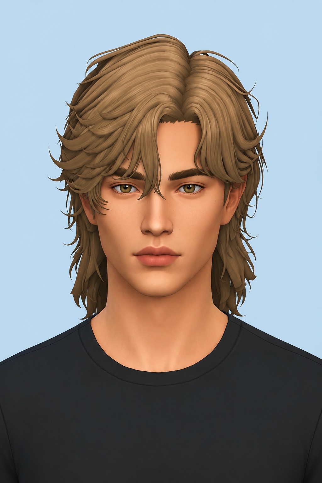 Gallant Hair custom content (CC) for Sims 4 by jo_se_oh