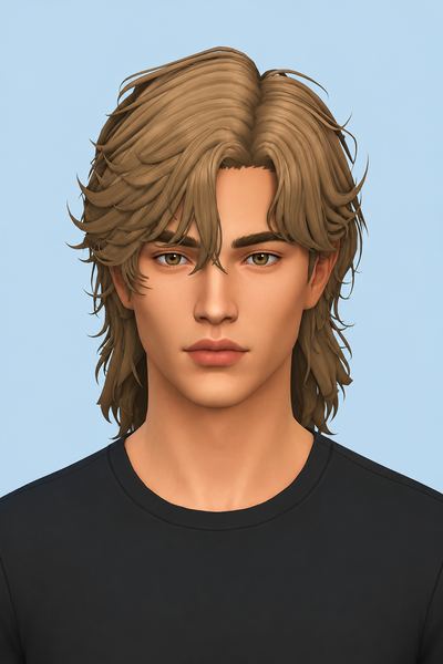 Gallant Hair custom content (CC) for Sims 4 by jo_se_oh