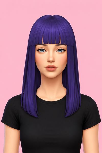 Haruka Hair (Hair Commissions) custom content (CC) for Sims 4 by jo_se_oh