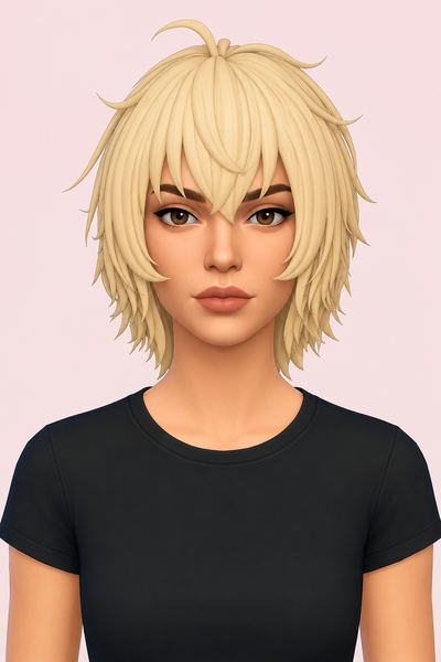 Mikaela Hair (Hair Commissions) custom content (CC) for Sims 4 by jo_se_oh