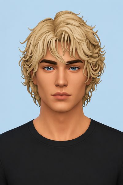 Anthony Hair custom content (CC) for Sims 4 by jo_se_oh