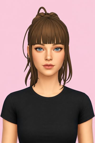 Aja Hair (Hair Commissions) custom content (CC) for Sims 4 by jo_se_oh