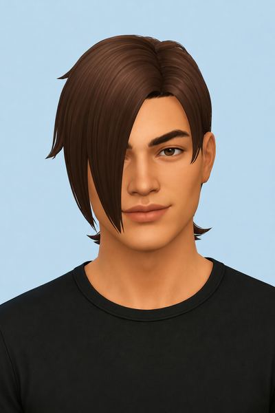 Asher Hair (Hair Commissions) custom content (CC) for Sims 4 by jo_se_oh