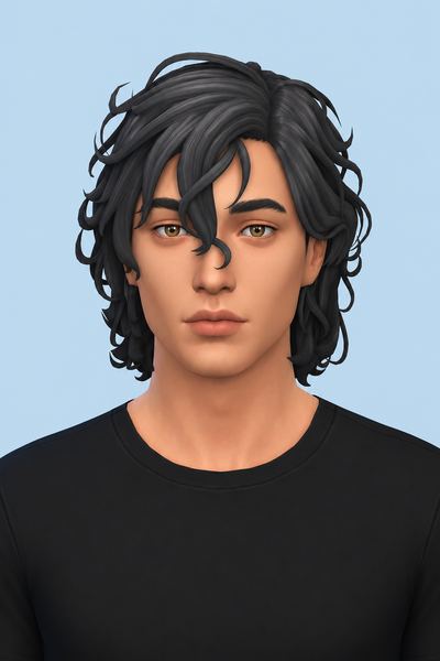Glenn Hair custom content (CC) for Sims 4 by jo_se_oh