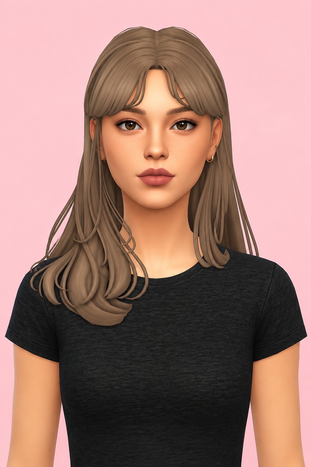 Justine Hair custom content (CC) for Sims 4 by jo_se_oh