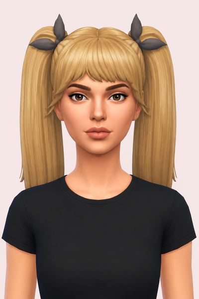Amy Hair & Accessory custom content (CC) for Sims 4 by jo_se_oh