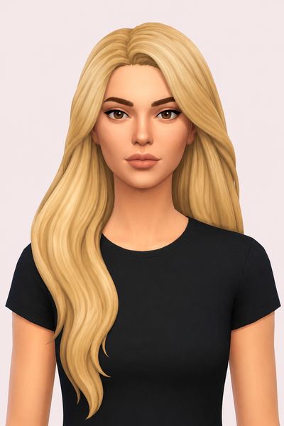 Rapunzel Hair (Hair Commissions) custom content (CC) for Sims 4 by jo_se_oh