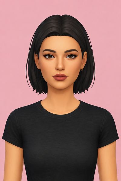 Luna Hair custom content (CC) for Sims 4 by jo_se_oh