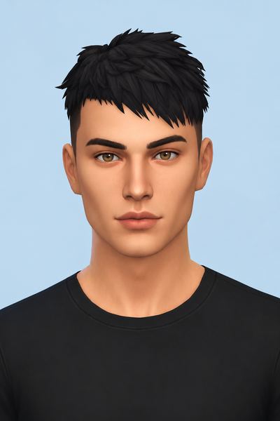 Dante Hair (Reboot Version) - Hair Commissions custom content (CC) for Sims 4 by jo_se_oh
