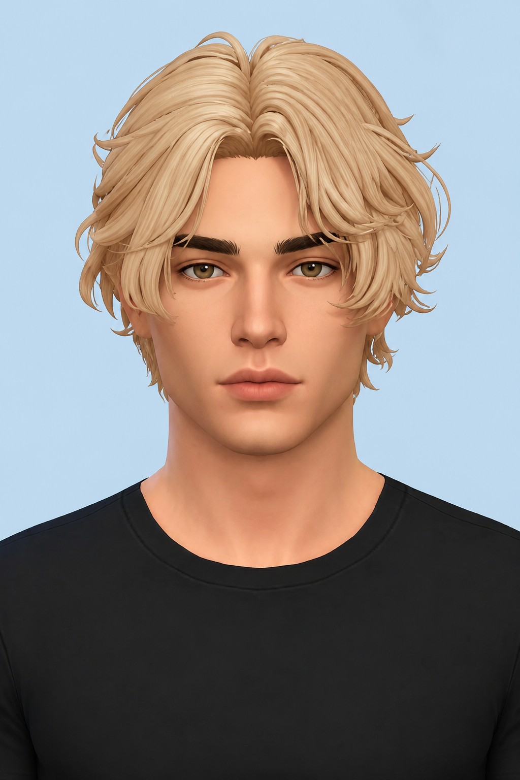 Desmond Hair custom content (CC) for Sims 4 by johnnysims