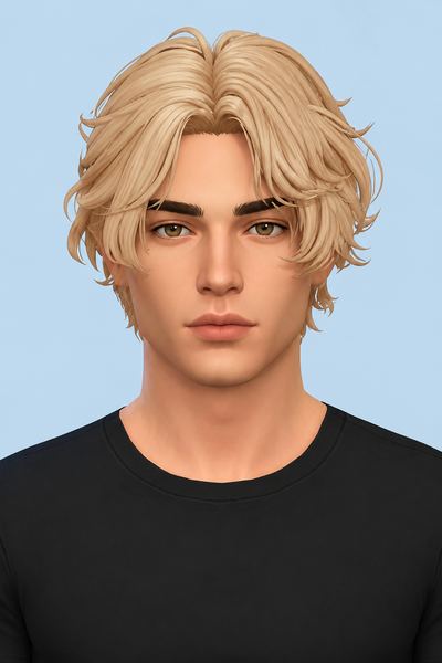 Desmond Hair custom content (CC) for Sims 4 by johnnysims