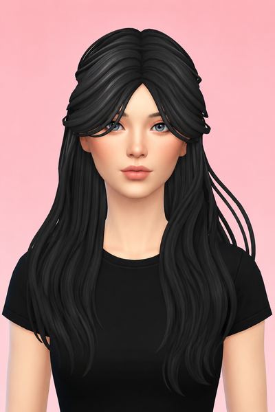 Emily Hair custom content (CC) for Sims 4 by jo_se_oh