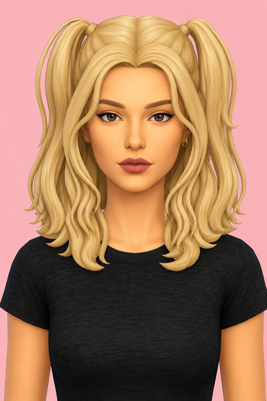 Laila Hair custom content (CC) for Sims 4 by jo_se_oh