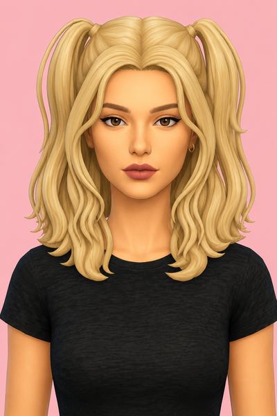 Laila Hair custom content (CC) for Sims 4 by jo_se_oh