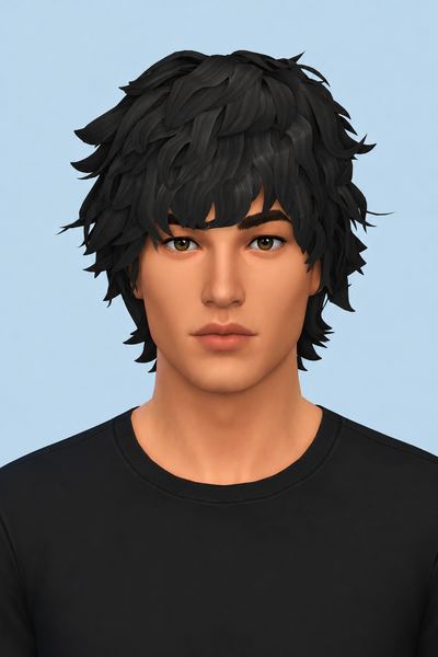 Carlos Hair (Hair Commissions) custom content (CC) for Sims 4 by jo_se_oh