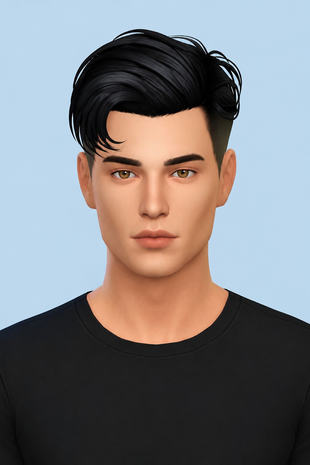 Justice Hair custom content (CC) for Sims 4 by johnnysims