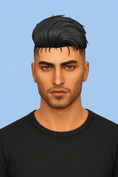 Troy Hair custom content (CC) for Sims 4 by jo_se_oh