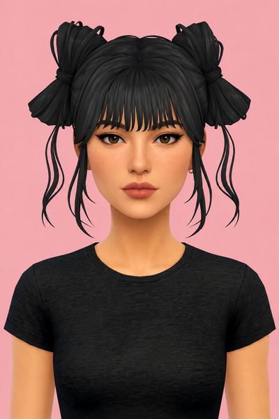 Gracie Hair custom content (CC) for Sims 4 by jo_se_oh