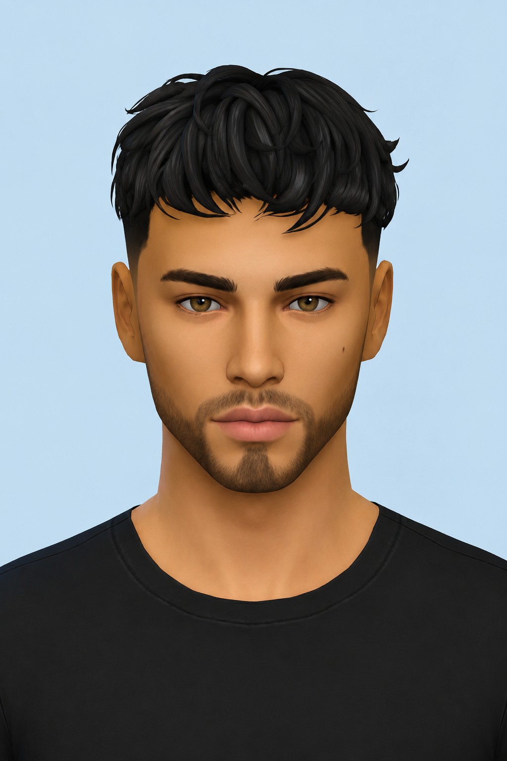 Marcell Hair custom content (CC) for Sims 4 by johnnysims