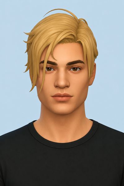 Ben Reilly Hair (Hair Commissions) custom content (CC) for Sims 4 by jo_se_oh