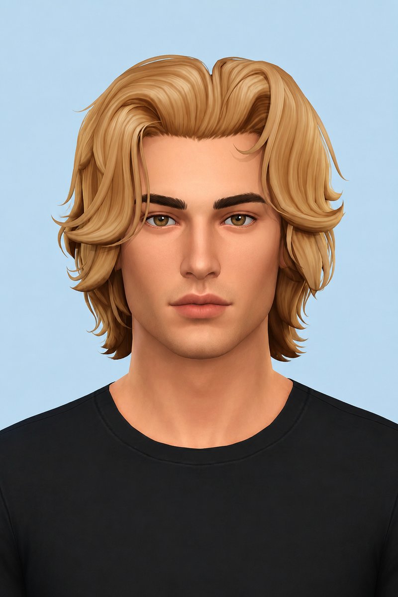 Marvyn Hair custom content (CC) for Sims 4 by johnnysims