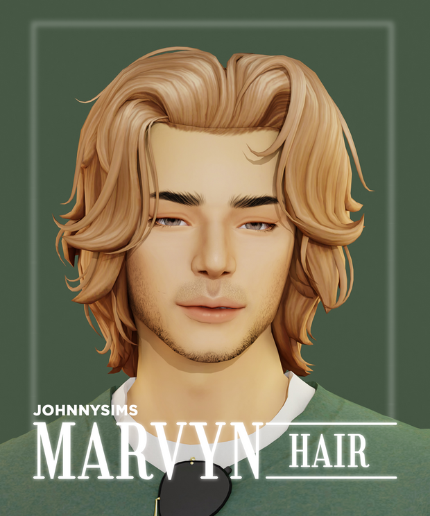 Marvyn Hair custom content (CC) for Sims 4 by johnnysims