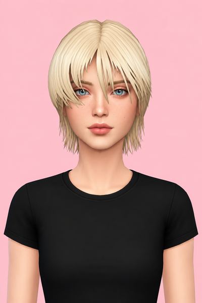 Meg Hair (Hair Commission) - TS2 to TS4 Hair Recreation custom content (CC) for Sims 4 by jo_se_oh